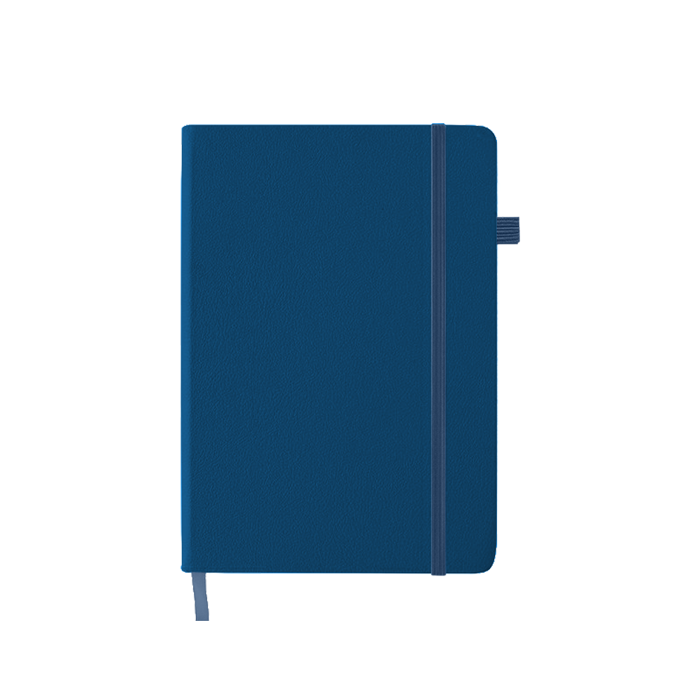 A6 Hardcover Pocket Journal Notebook with Elastic Closure - OGON0005-#1d4a77 Cover (1).jpg