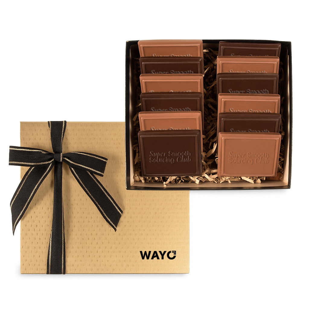 12-Piece Chocolate-Covered Biscuit Gift Box - Wayo Product Image