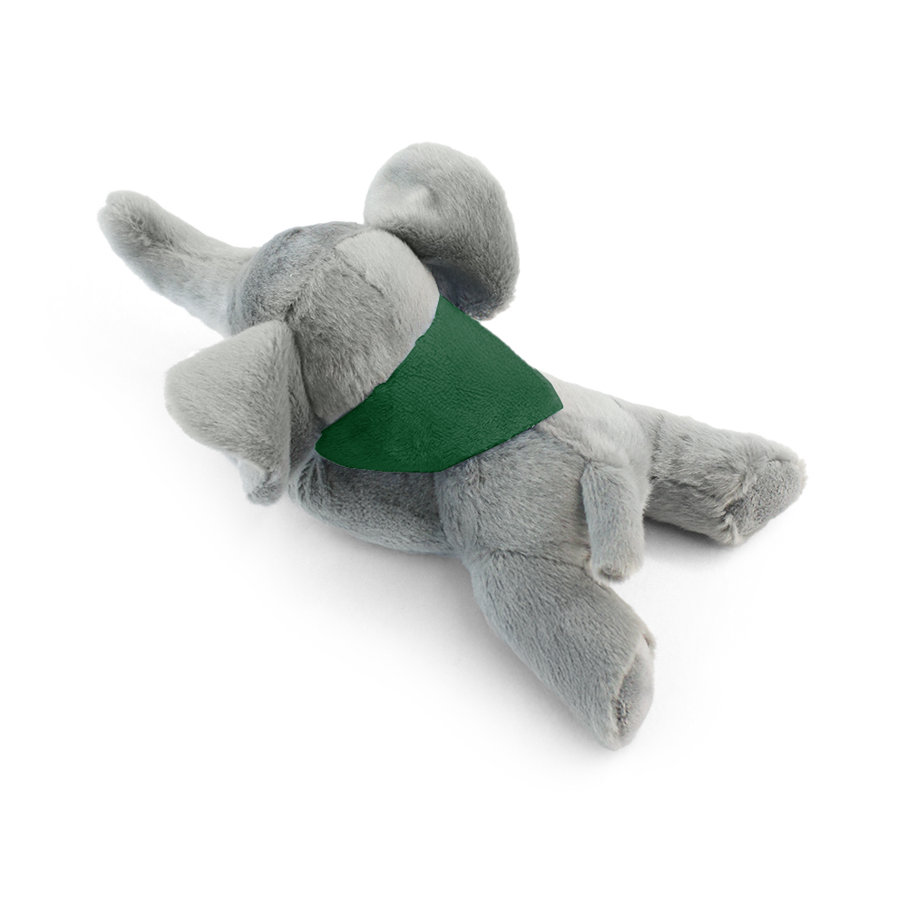 8.6“ Laying Down Plush Toy - Elephant with Custom Bandana - OGGP0022-#0E4E30-6.jpg