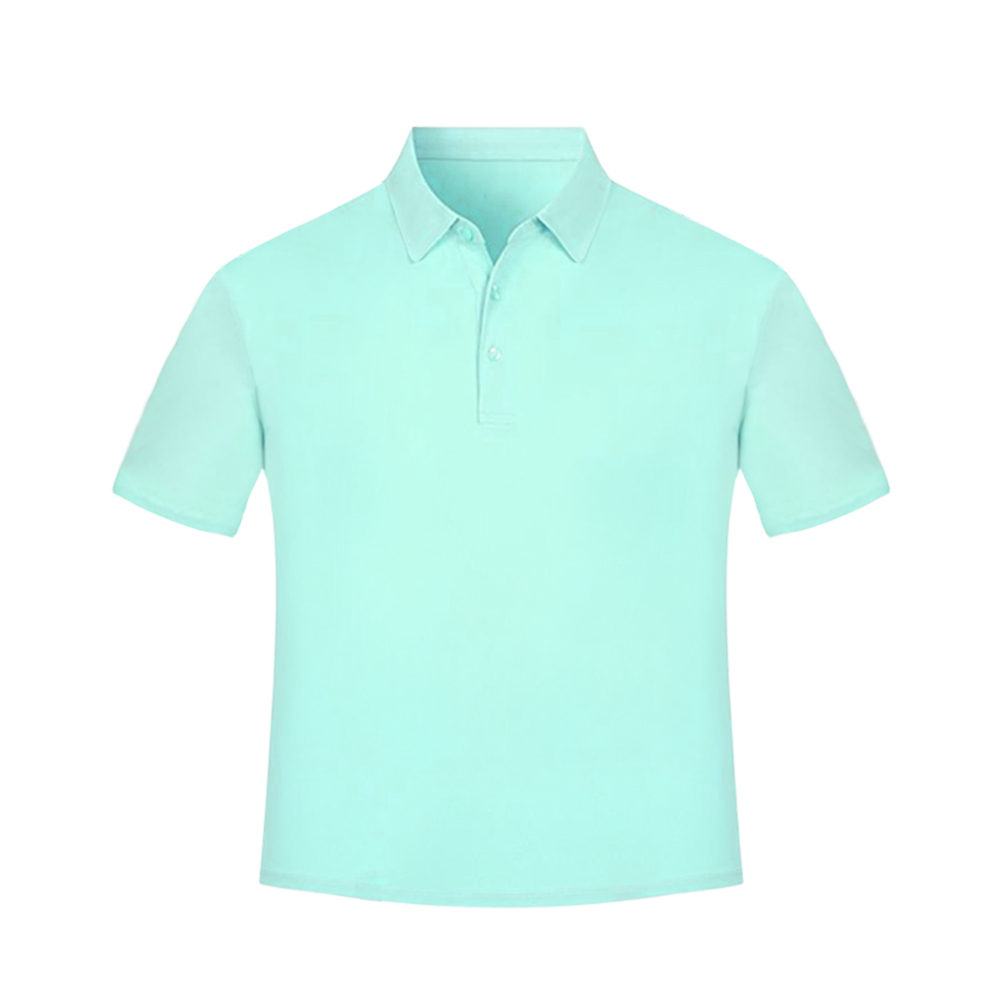 Lowen Breathable Cotton-Blend Polo Shirt - AAAT0022-#C2FCEE-5.jpg