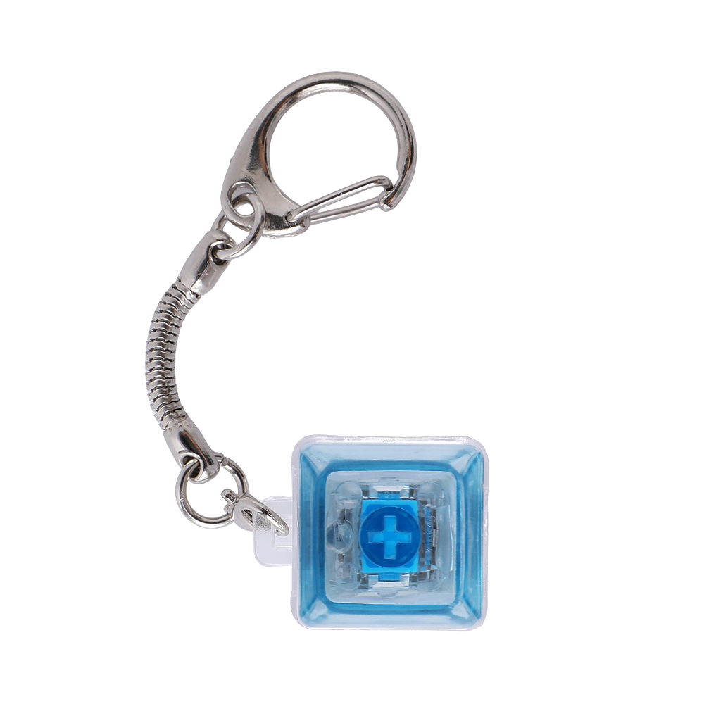 Light-Up Keyboard Keychain Fidget Toy - 1 Key, Transparent - OGGT0020-#0b6e99-5.jpg