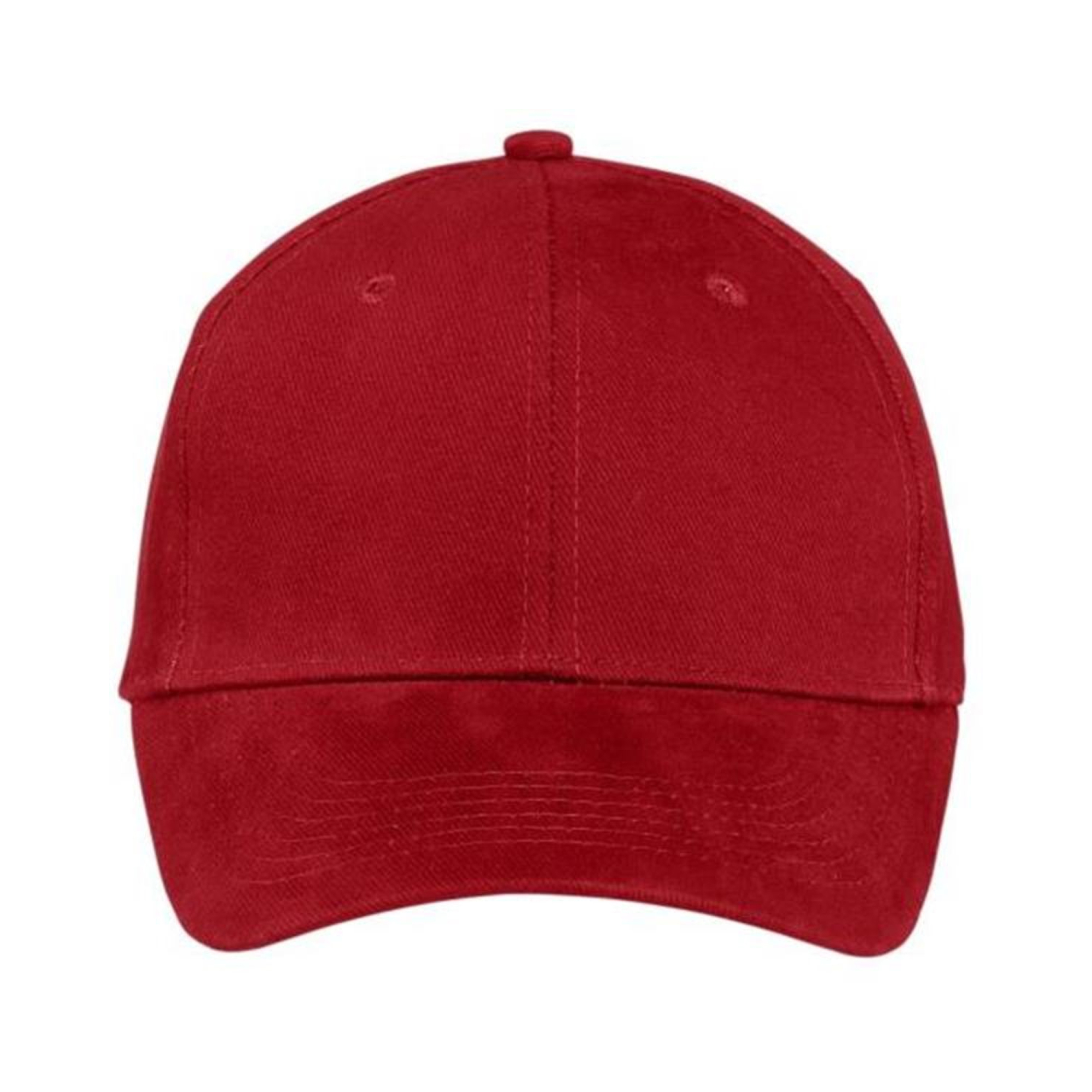 Brushed Twill Structured Baseball Cap - 100% Cotton - AAAH0029-#a02225-3.jpg