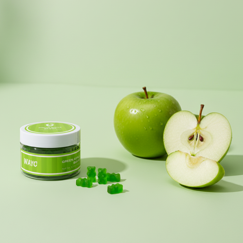 Green Apple Gummy Bears Jar - 3 oz - HLST0003-Scene-2.png