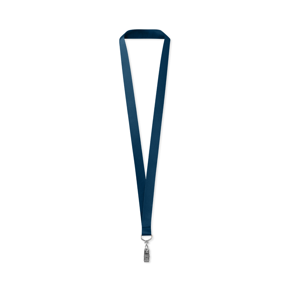 Woven Lanyard with Bulldog Clip - OGEE0002-Front-#08314D.jpg