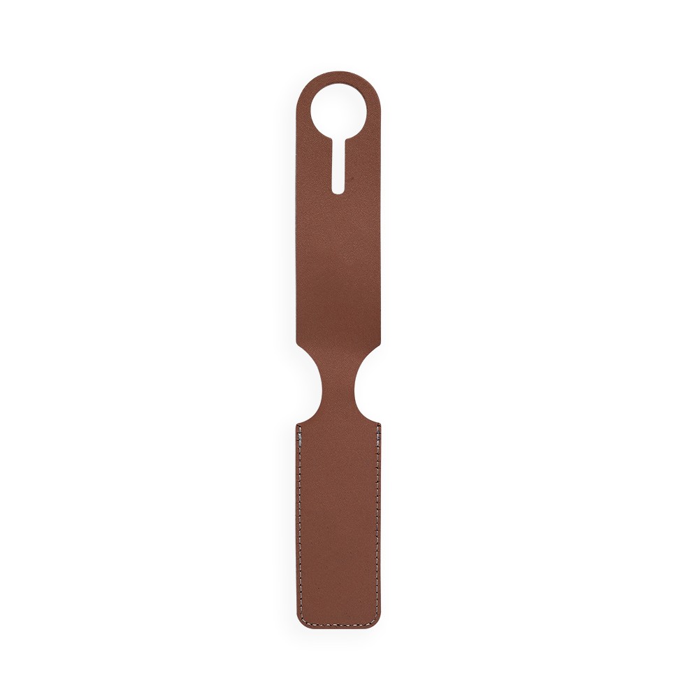 Slim Vegan Leather Luggage Tag - HLTT0001-#8A4B36-12.jpg