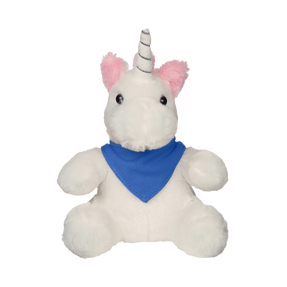 6" Sitting Unicorn with Bandana - OGGP0024-#3864af-5.jpg