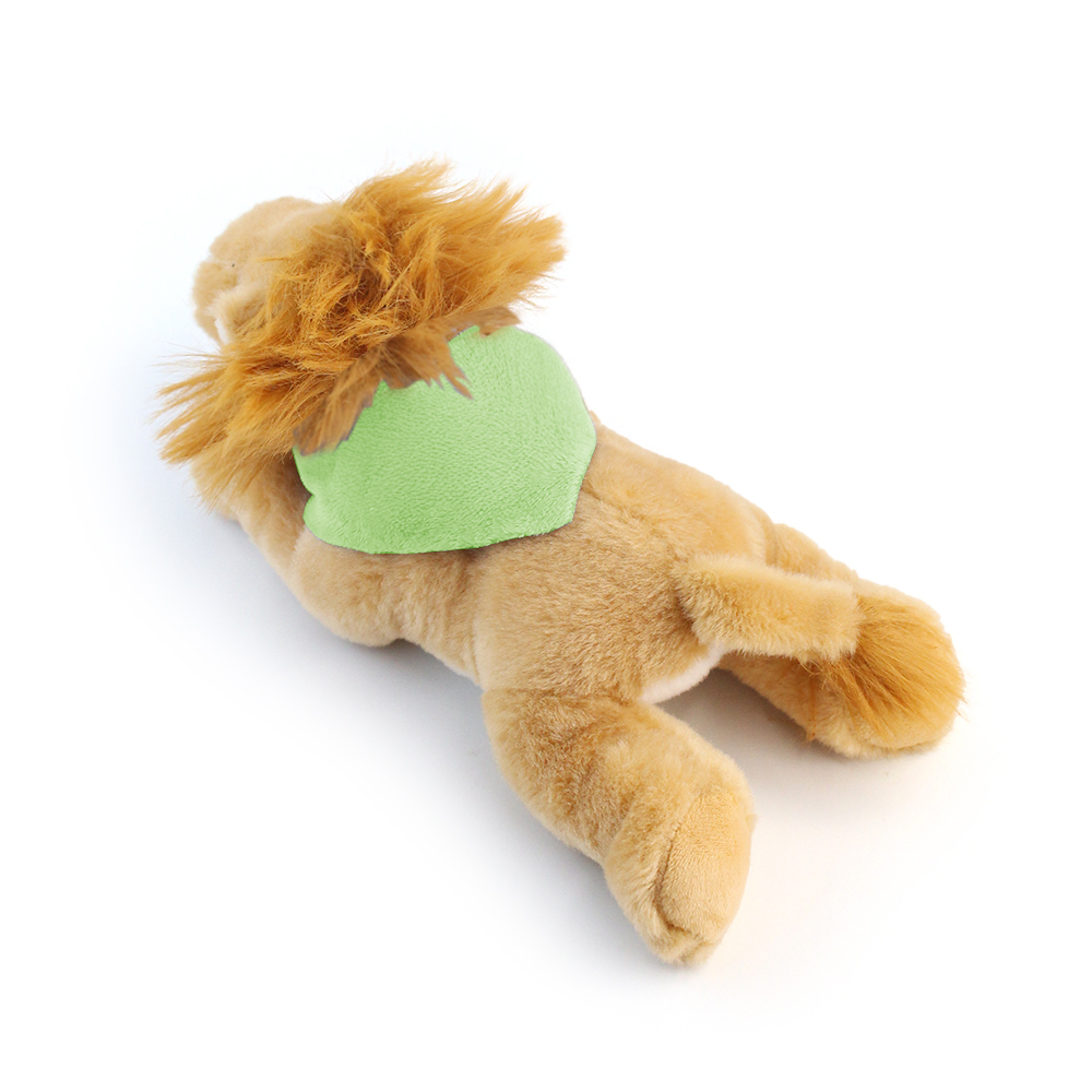 8.6“ Laying Down Plush Toy - Lion with Custom Bandana - OGGP0020-#BAE783-7.jpg