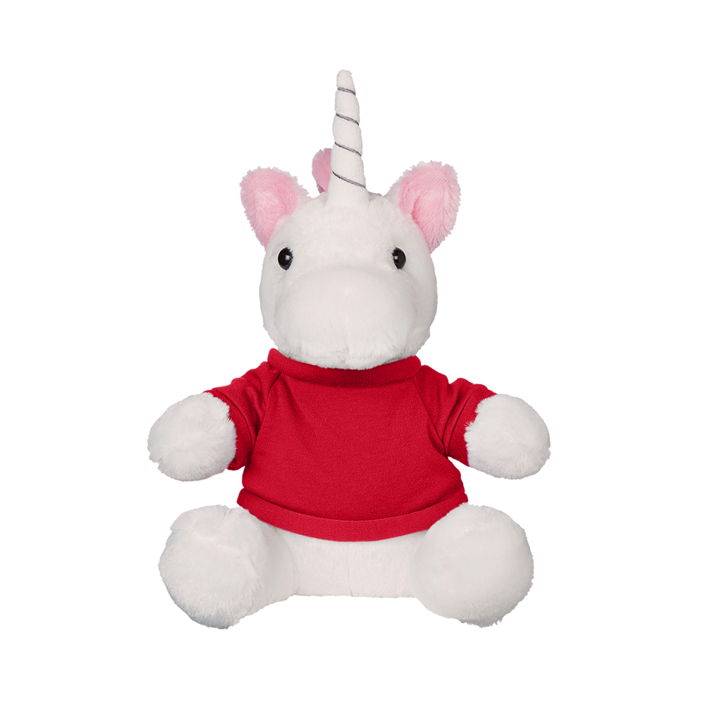 6" Sitting Unicorn Plushie with Clothing - OGGP0023-#bb0f29-4.jpg