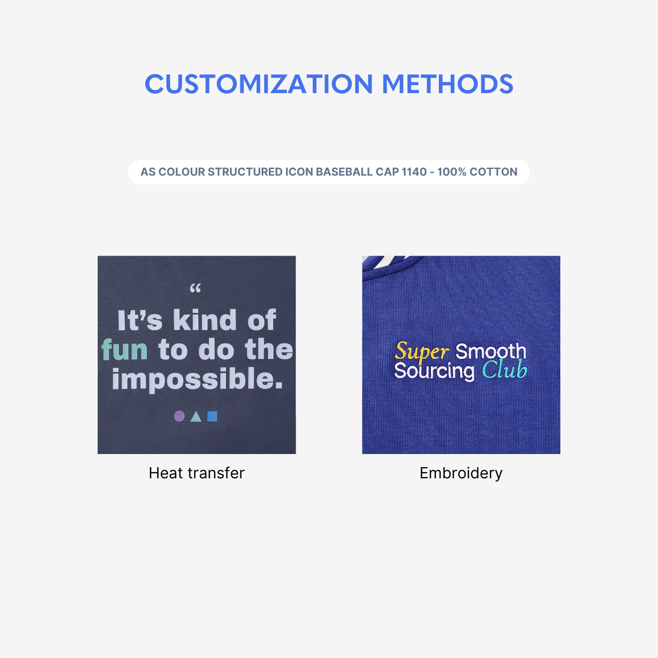 AS Colour Structured Icon Baseball Cap 1140 - 100% Cotton - Wayo Product Image