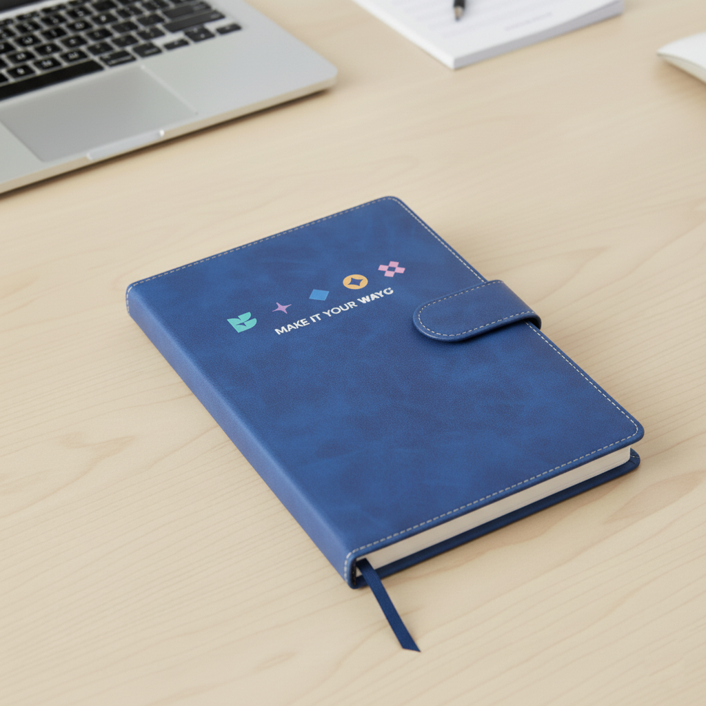 A5 Soft Vegan Leather Notebook with Magnetic Buckle - OGON0003-A5 Soft Vegan Leather Notebook with Magnetic Buckle.png