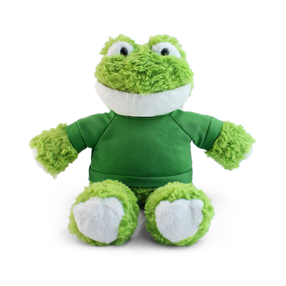 15" Fleece Friends Plush Toy - Frog with Custom Shirt - OGGP0013-#077240-6.jpg