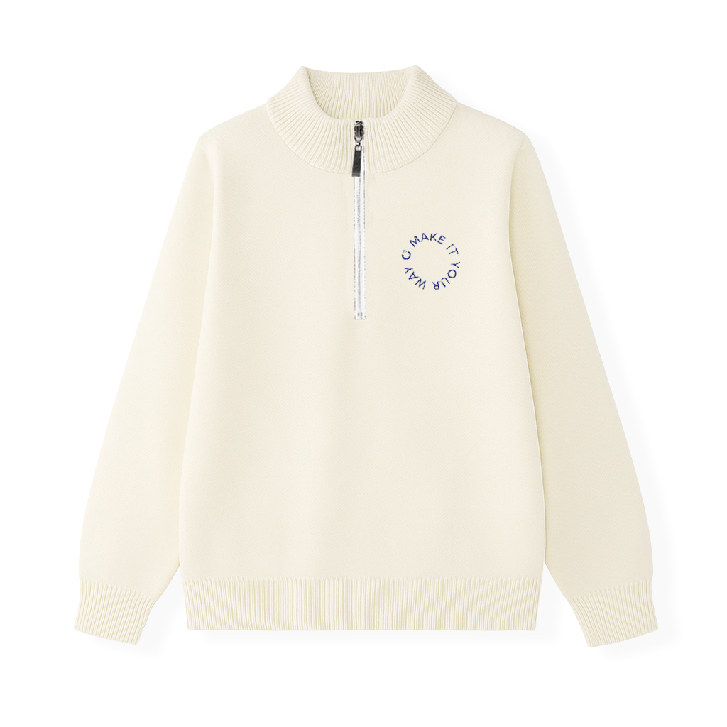 Charlie Fleece-Lined Knit Quarter Zip - Wayo Product Image
