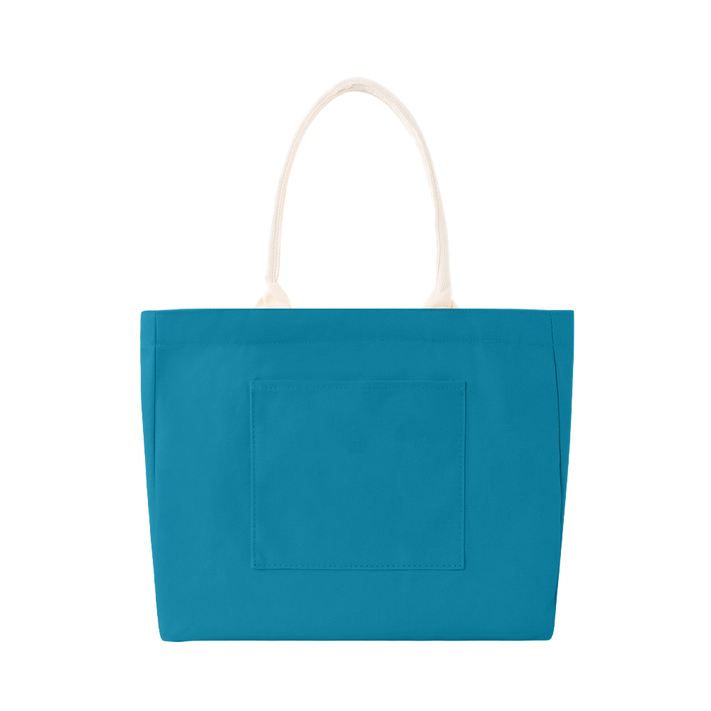 100% Cotton Canvas Tote Bag with Outer Pocket - AABT0001-#1683A2-15.png