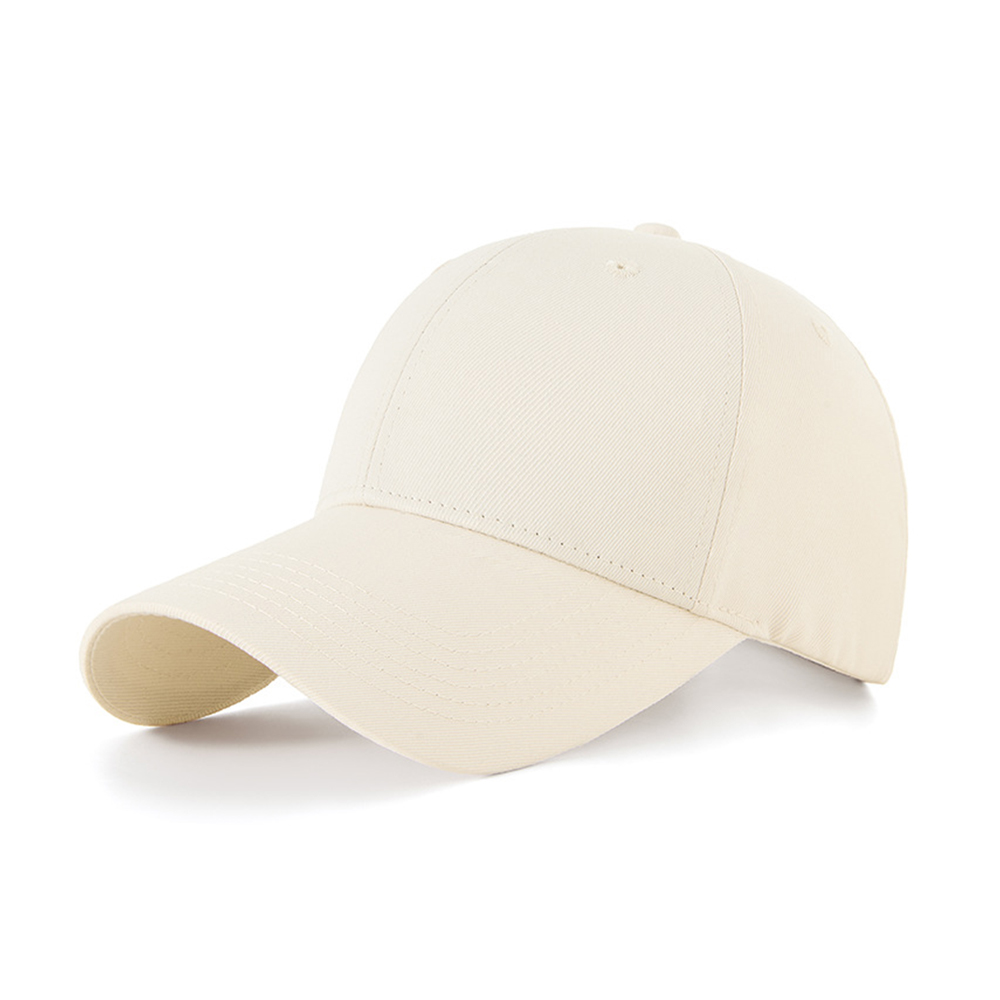 Basic Structured Baseball Cap - Polyester Blend - AAAH0022-#F0EDE4-3.jpg