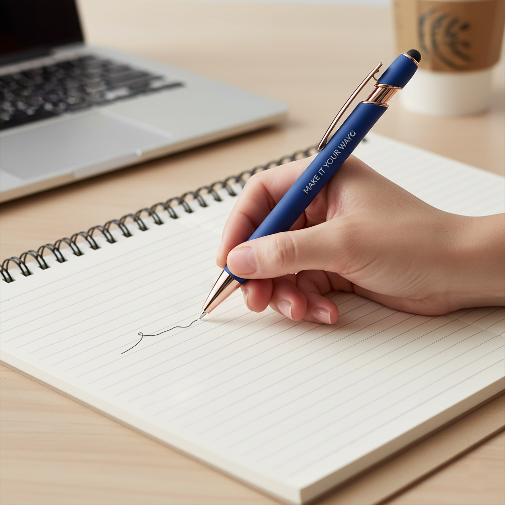 2-in-1 Soft-Touch Ballpoint Stylus Pen - Rose Gold - OGOP0009-2-in-1 Soft-Touch Ballpoint Stylus Pen - Rose Gold.png