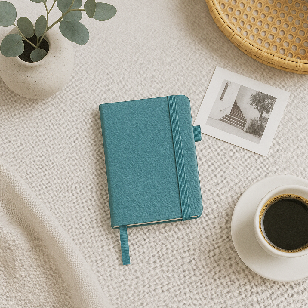 A7 Hardcover Pocket Journal Notebook with Elastic Closure - OGON0005-Lifestyle image.png