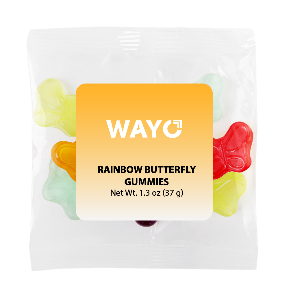 Rainbow Butterfly Gummies Snack Pack - 1.3 oz, Assorted Flavors - Wayo Product Image