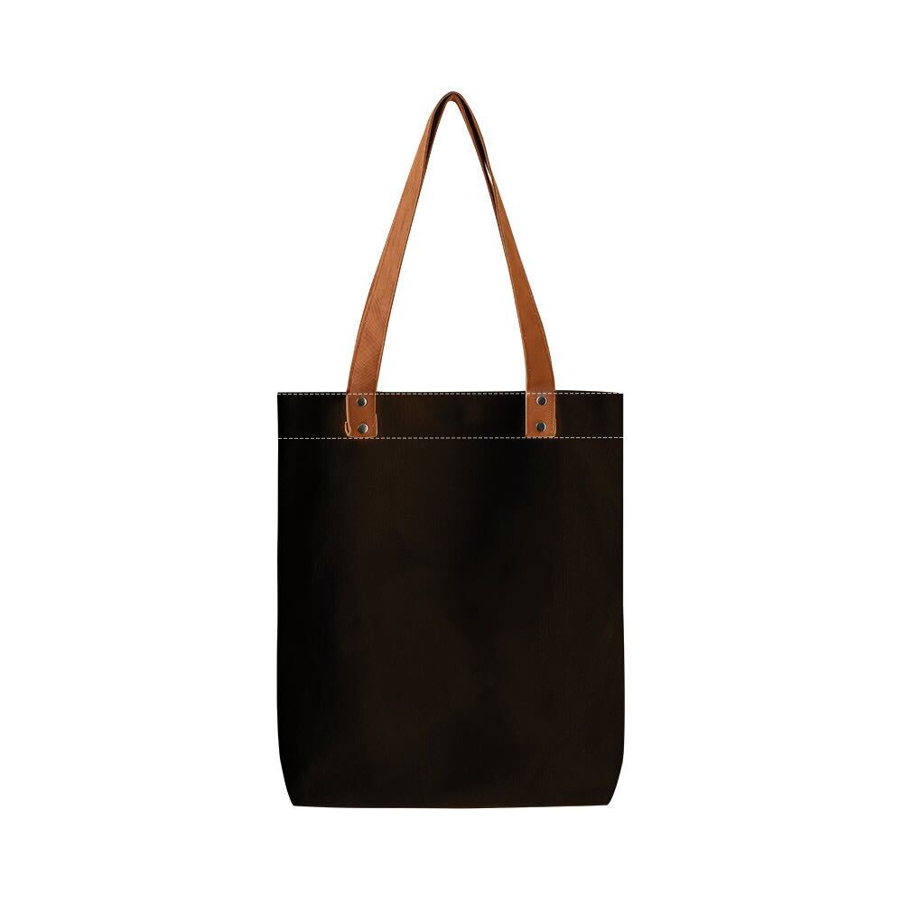 16 oz. Heavyweight Cotton Blend Tote Bag with Brown Handles and Inner Pocket - AABT0016new-#15100A.jpg