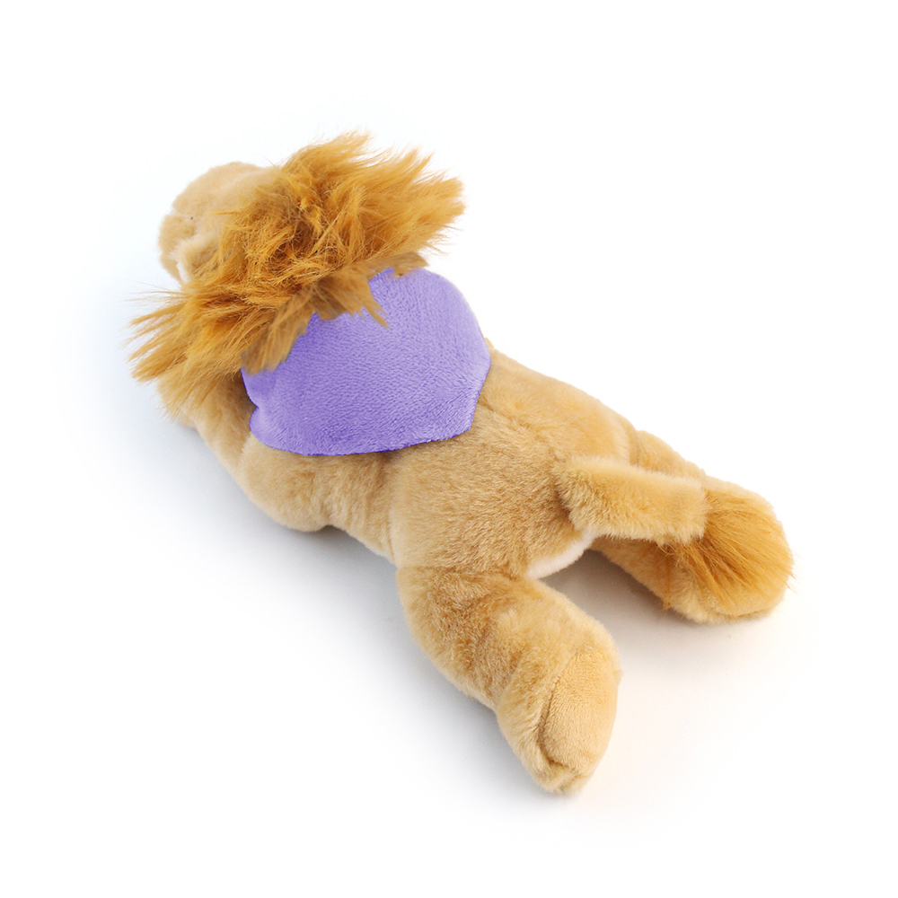 8.6“ Laying Down Plush Toy - Lion with Custom Bandana - OGGP0020-#A695DA-12.jpg