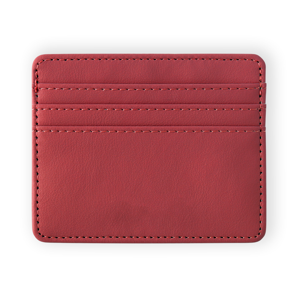 Slim 4-Slot PU Leather Card Wallet - HLTT0009-#B23C48-3.jpg