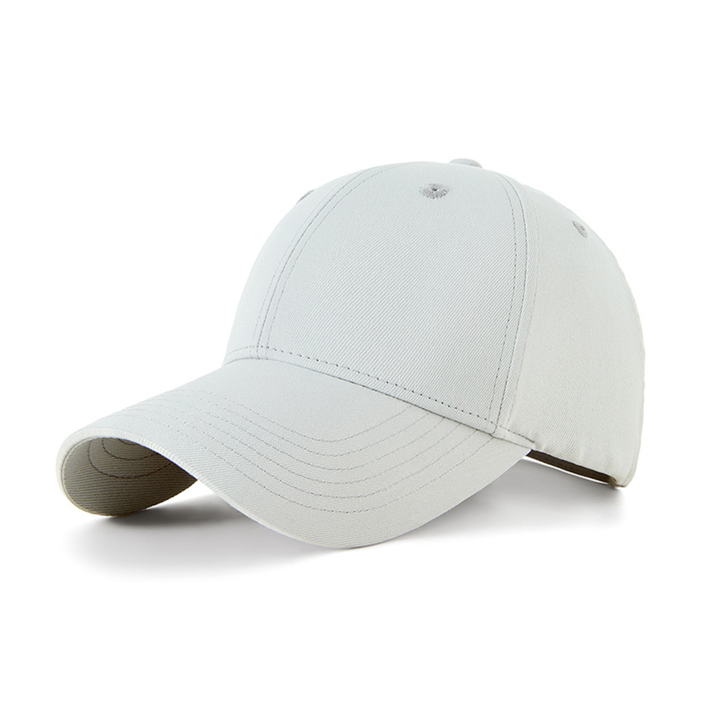 Basic Structured Baseball Cap - Polyester Blend - AAAH0022-#E5E8E8-2.jpg