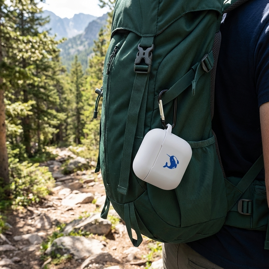 Silicone AirPods 4 Case with Carabiner - TETA0012-Wayo Sample Scene.png