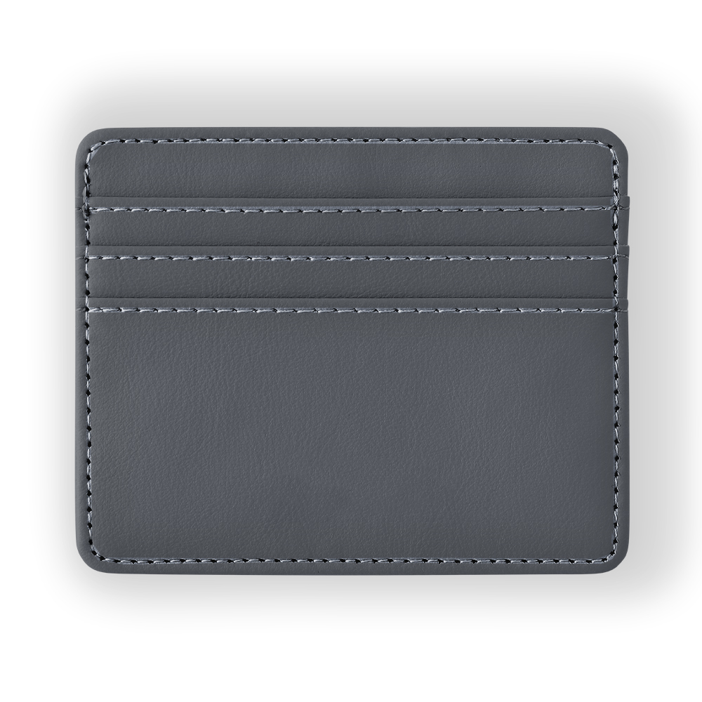 Slim 4-Slot PU Leather Card Wallet - HLTT0009-#65696C-2.jpg