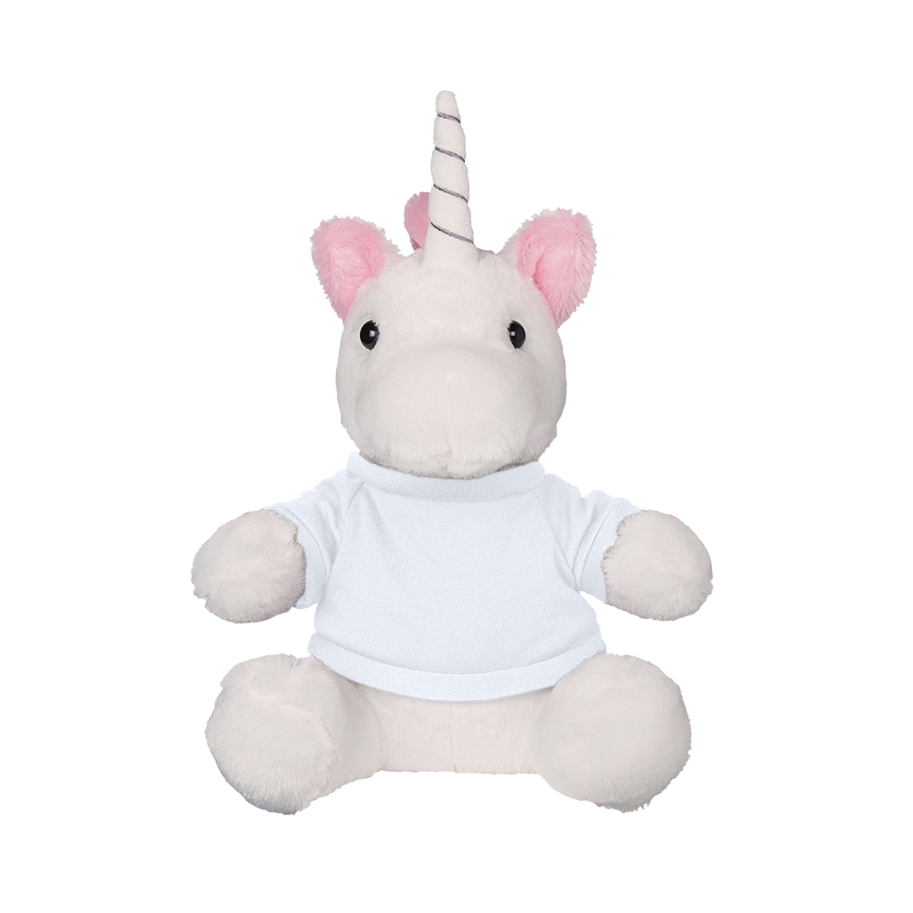 6" Sitting Unicorn Plushie with Clothing - OGGP0023-#f8faff-2.jpg