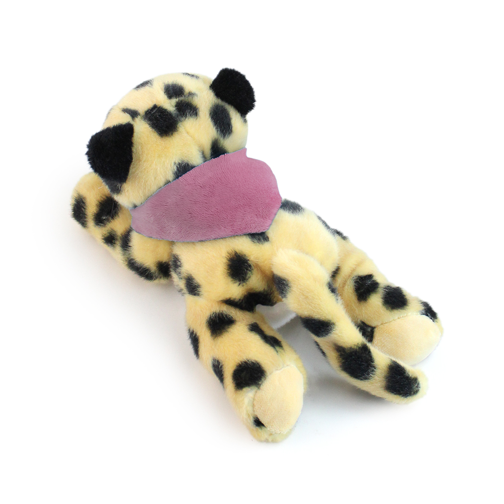 8.6“ Laying Down Plush Toy - Leopard with Custom Bandana - OGGP0018-#BE8999-13.jpg