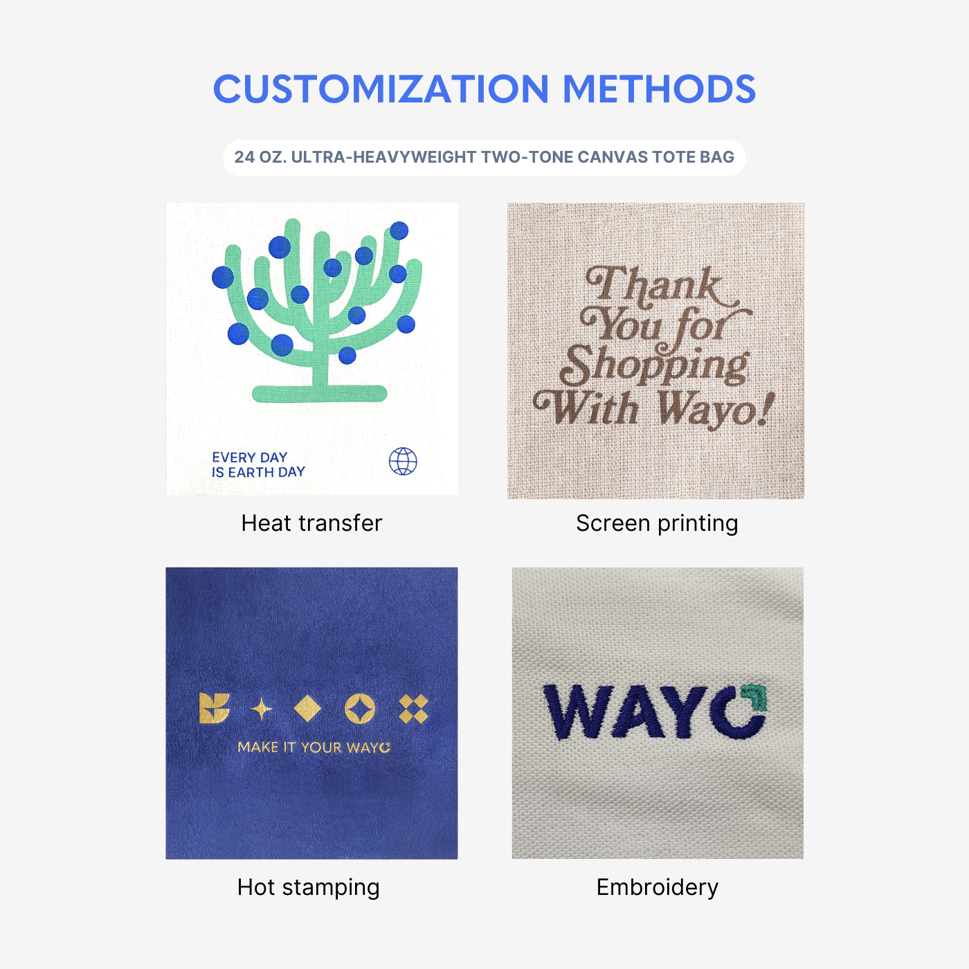 24 oz. Ultra-Heavyweight Two-Tone Canvas Tote Bag - Wayo Product Image