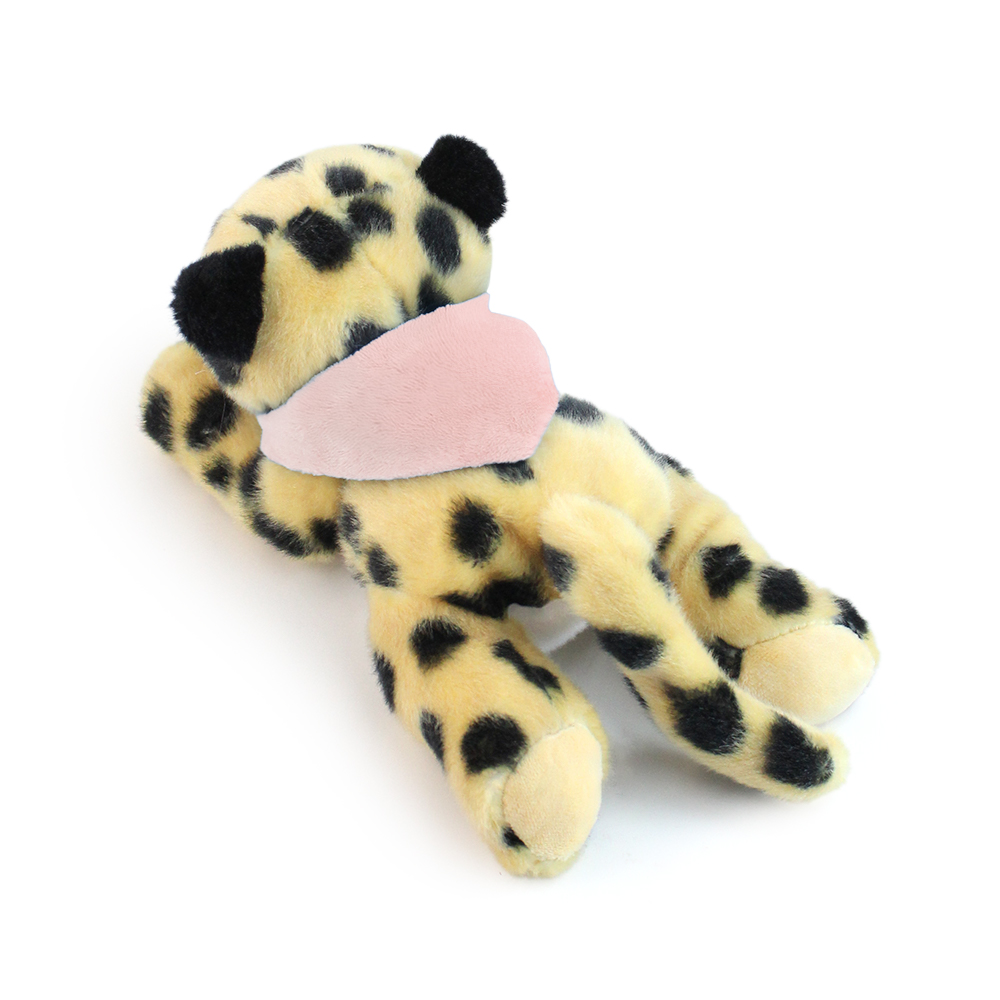8.6“ Laying Down Plush Toy - Leopard with Custom Bandana - OGGP0018-#F9D3CD-15.jpg