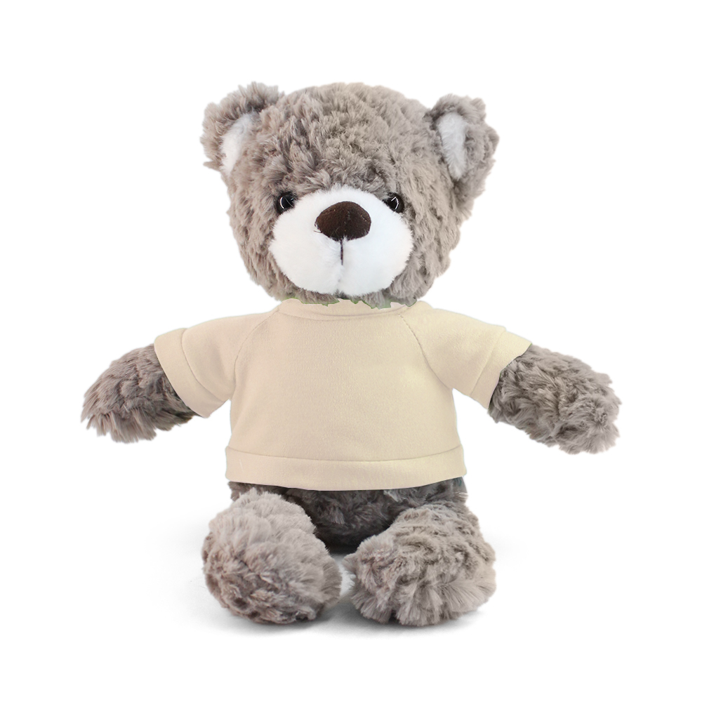 15" Fleece Friends Plush Toy - Bear with Custom Shirt - OGGP0017-#F5E2CC-3.jpg
