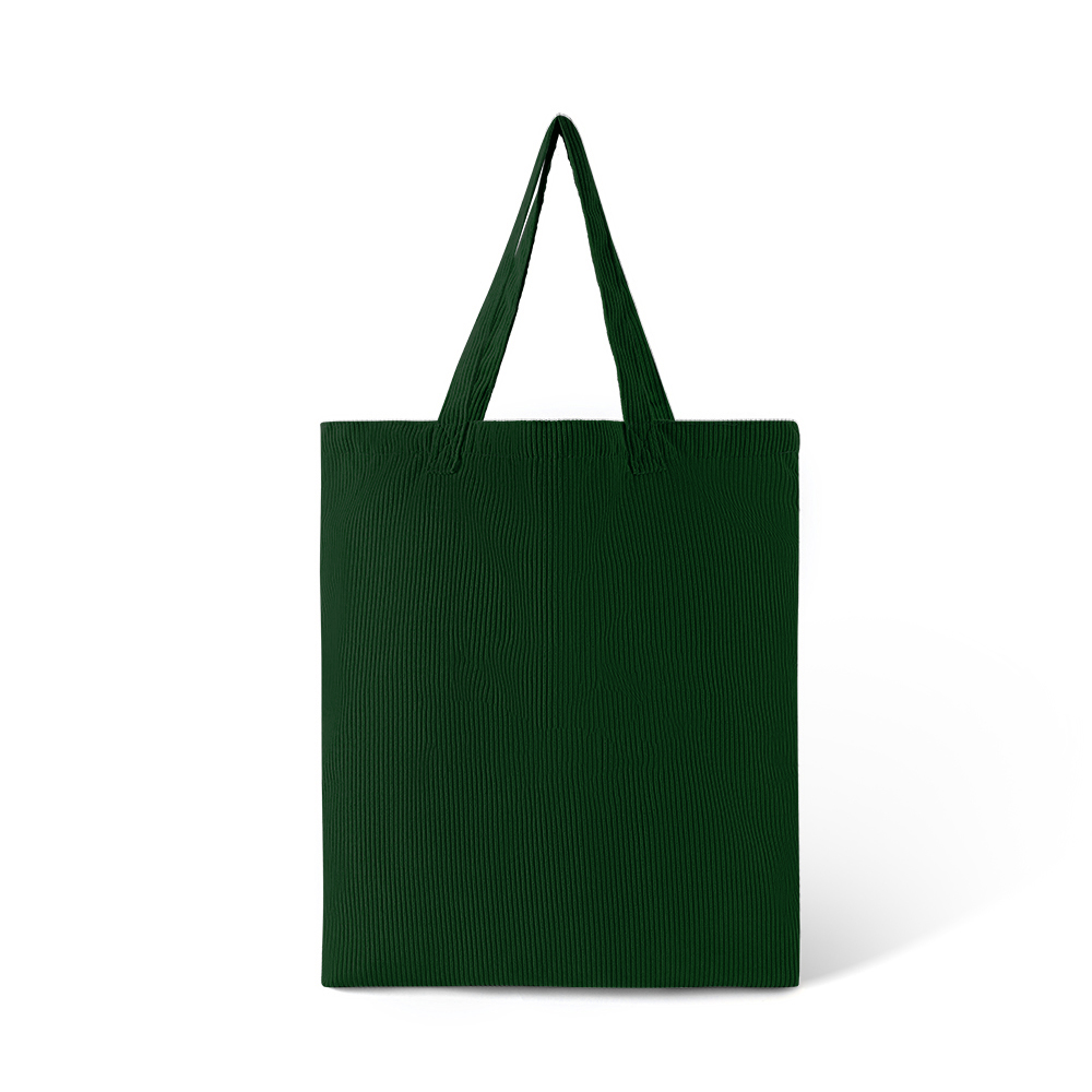 10 oz. 100% Cotton Double-Layer Corduroy Tote - AABT0025-#1E392A-10.jpg