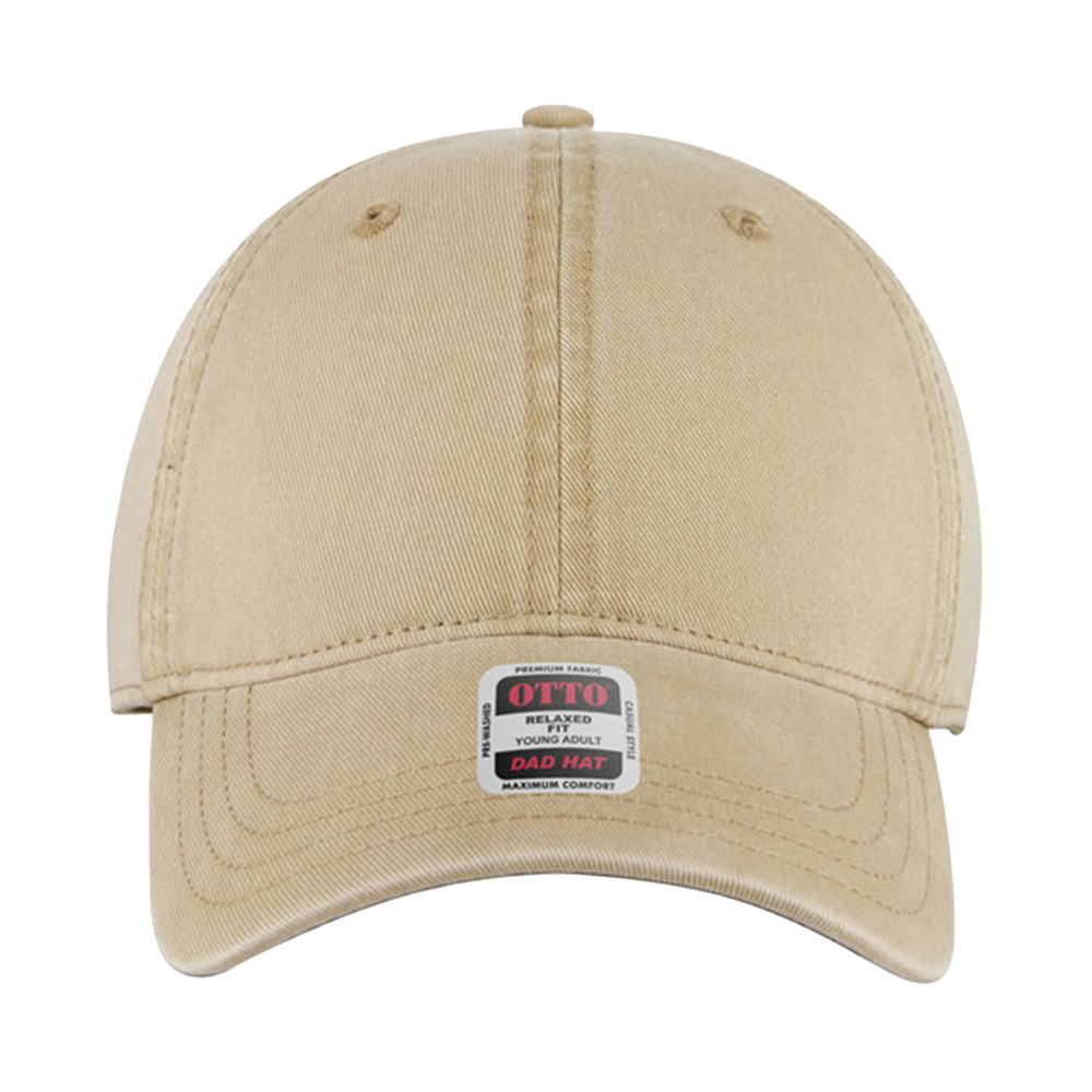 OTTO CAP® Unstructured Baseball Cap - 100% Cotton - AAAH0027-#bbaf90-5.jpg