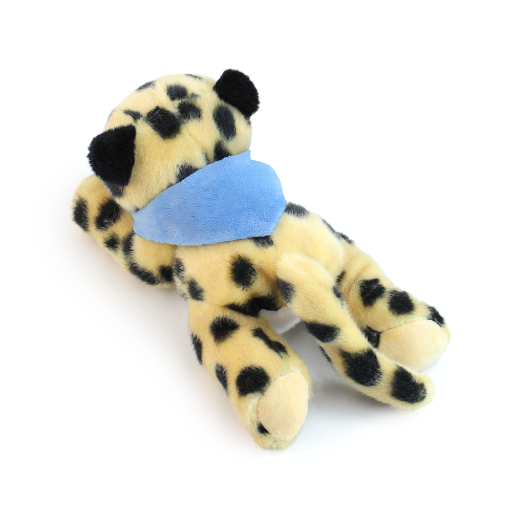 8.6“ Laying Down Plush Toy - Leopard with Custom Bandana - OGGP0018-#3D92E1-11.jpg