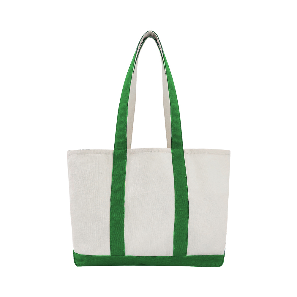 16 oz. Heavyweight Two-Tone Canvas Tote Bag - AABT0011-#156b2d-5.jpg