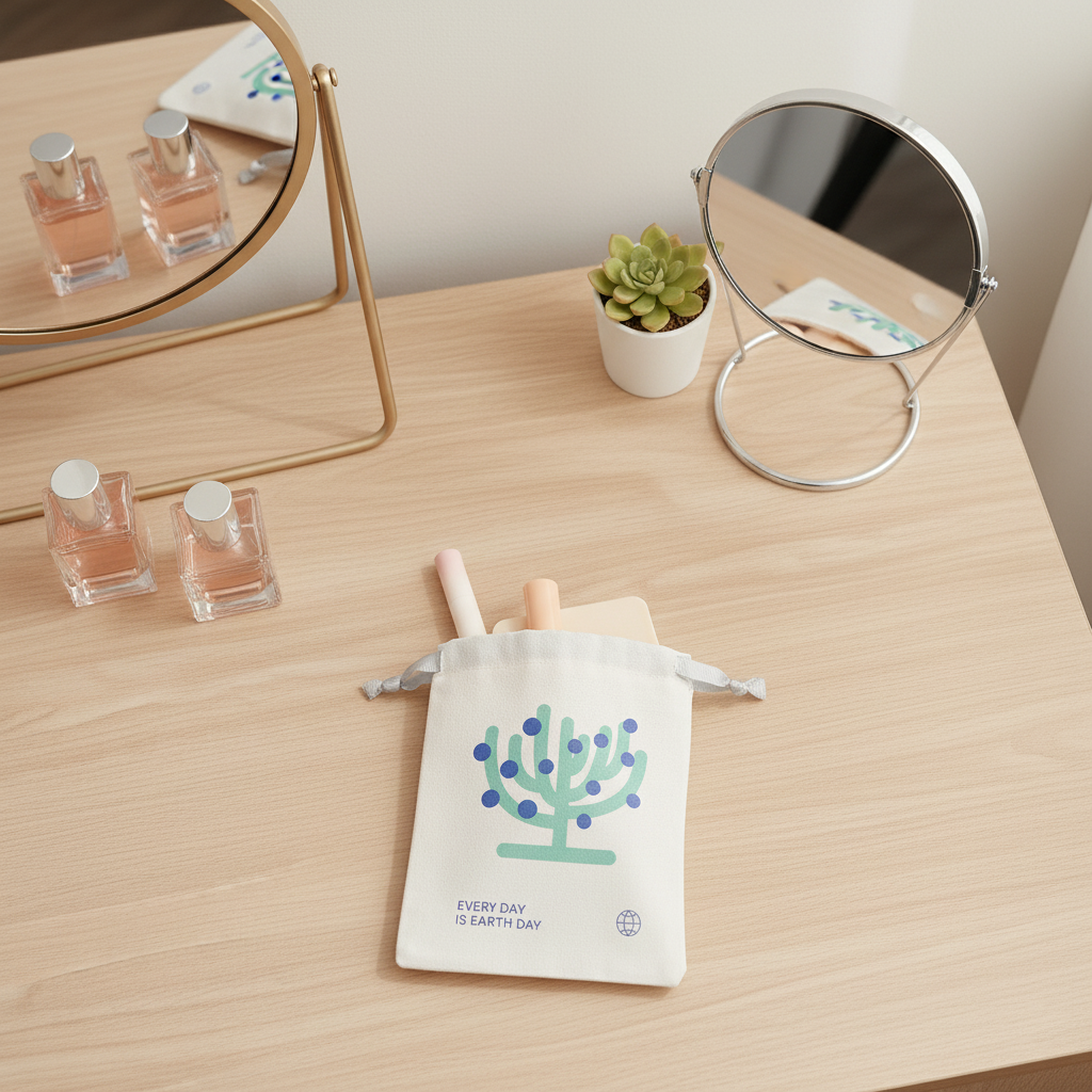 100% Cotton Drawstring Favor/Gift Bags (5 x 6") - PPFB0002-lifestyle image-100% Cotton Drawstring Favor:Gift Bags (5 x 6").png