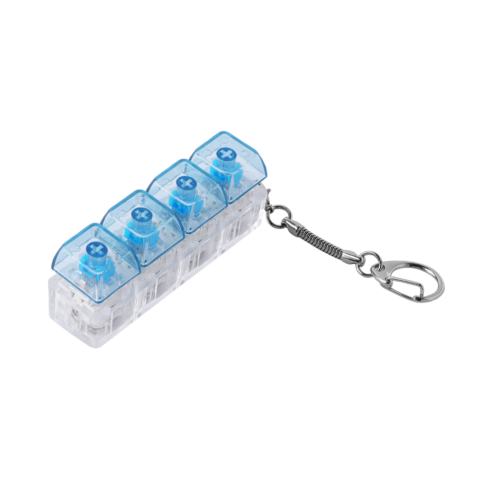 Light-Up Keyboard Keychain Fidget Toy - 4 Keys, Transparent - OGGT0021-Wayo Sample Details-1.jpg