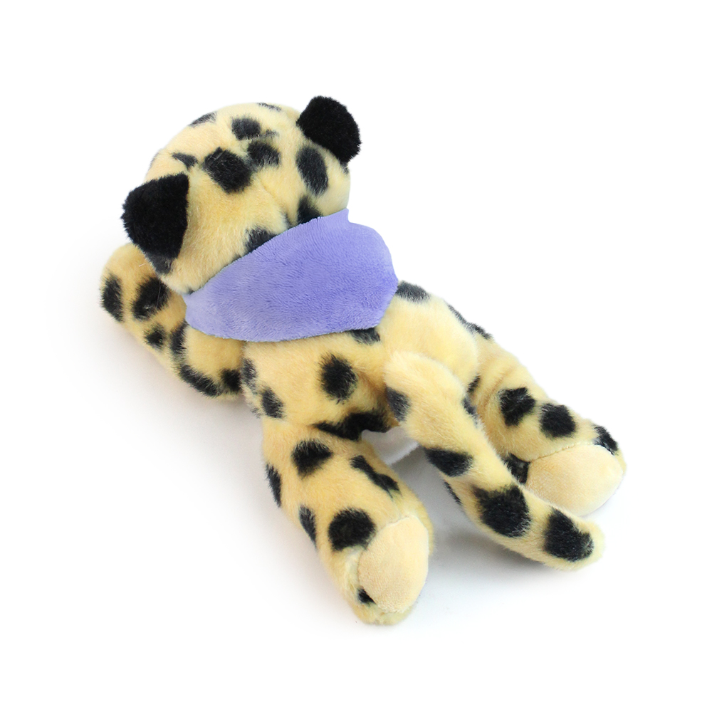 8.6“ Laying Down Plush Toy - Leopard with Custom Bandana - OGGP0018-#A695DA-12.jpg