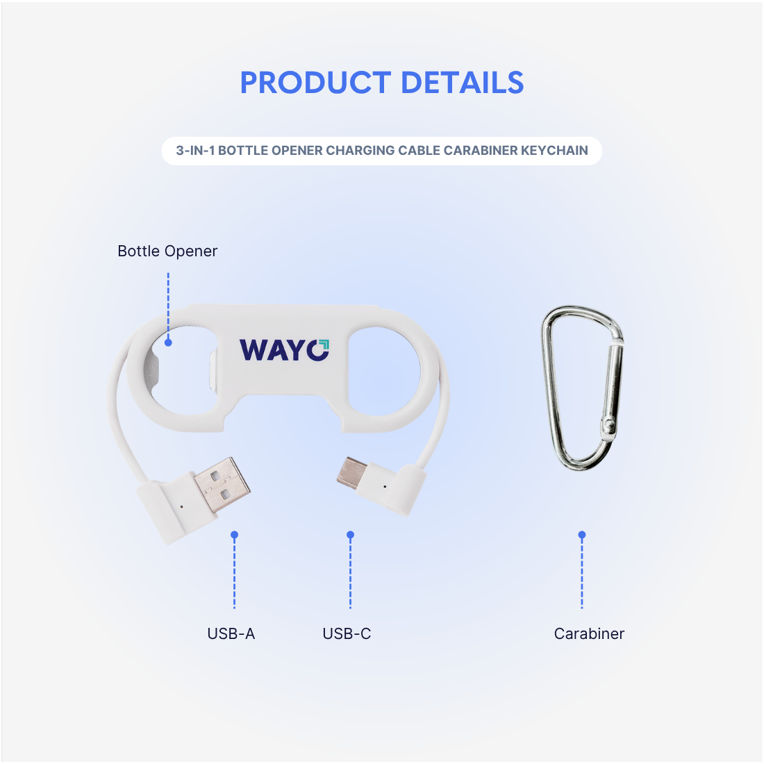 3-in-1 Bottle Opener Charging Cable Carabiner Keychain - TETC0012-PRODUCT DETAILS.png