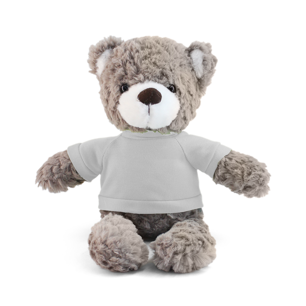 15" Fleece Friends Plush Toy - Bear with Custom Shirt - OGGP0017-#F6F5F7-2.jpg