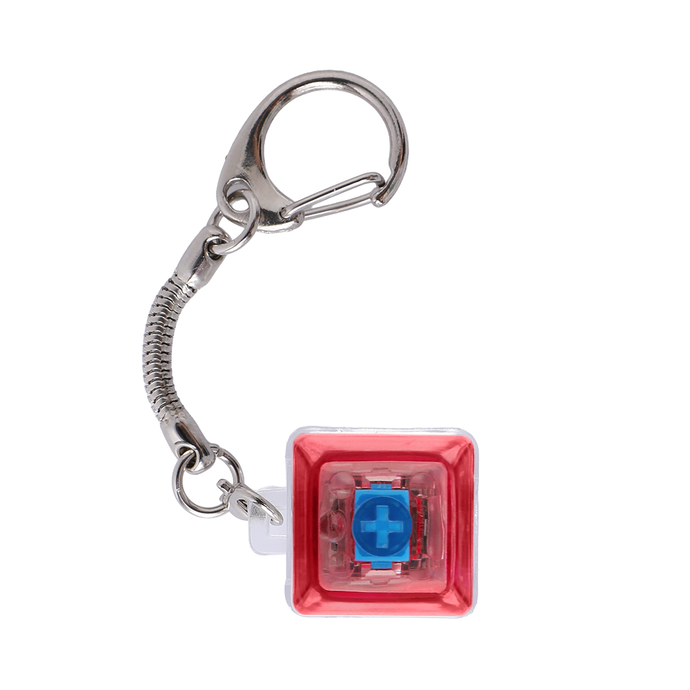 Light-Up Keyboard Keychain Fidget Toy - 1 Key, Transparent - OGGT0020-#b72934-3.jpg