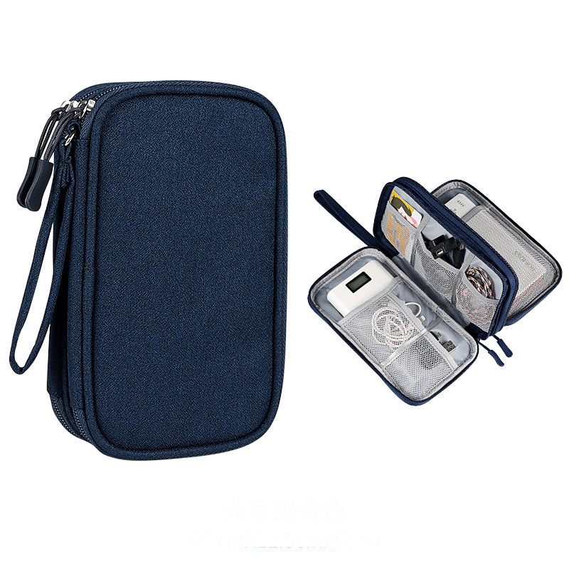 Premium Double-Layer Tech Organizer Pouch - HLTT0007-#1C3344-3.jpg