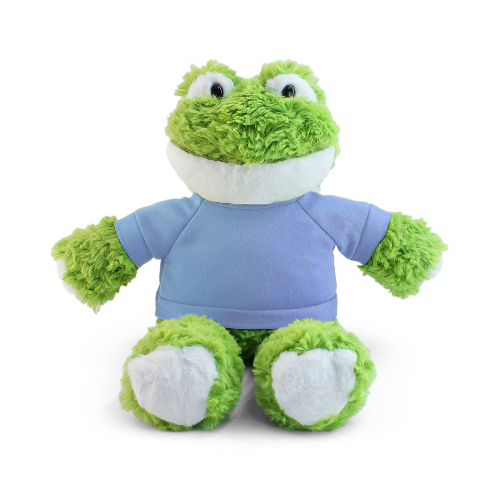 15" Fleece Friends Plush Toy - Frog with Custom Shirt - OGGP0013-#8DB0E8-9.jpg