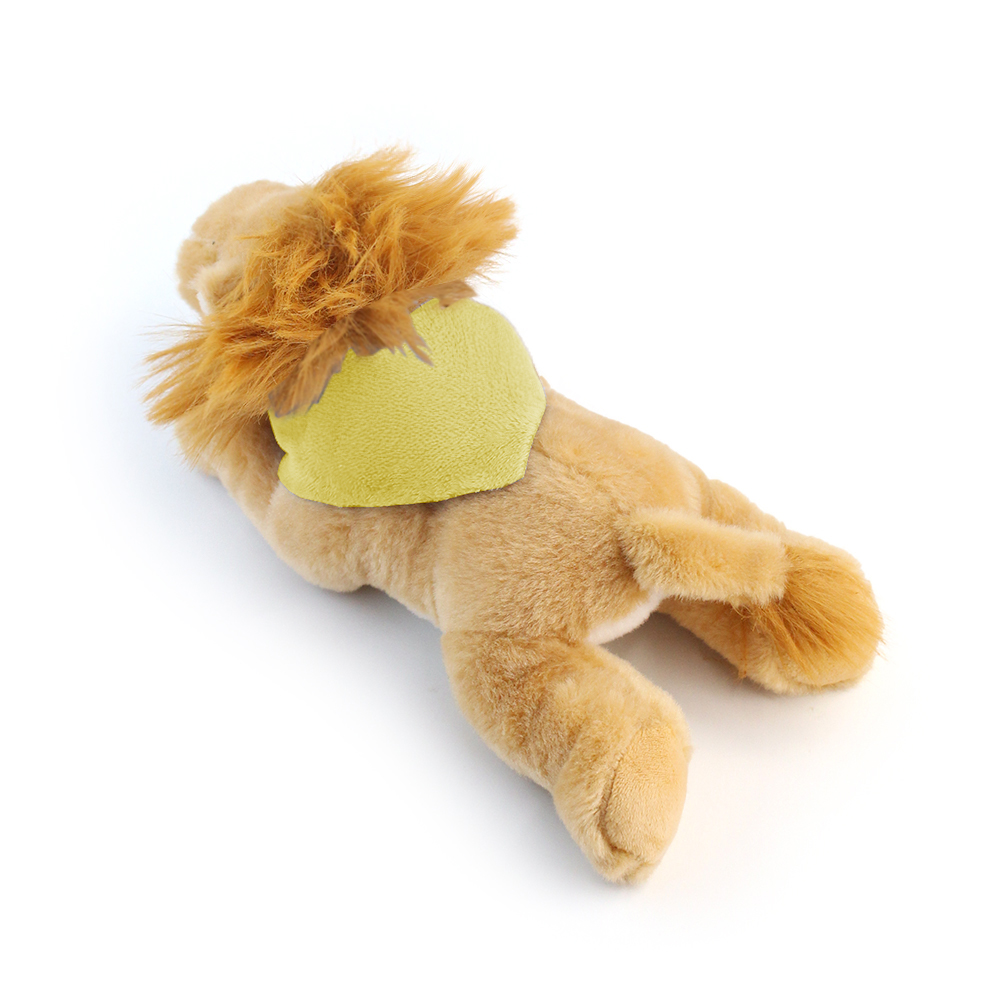 8.6“ Laying Down Plush Toy - Lion with Custom Bandana - OGGP0020-#F9DE7B-5.jpg