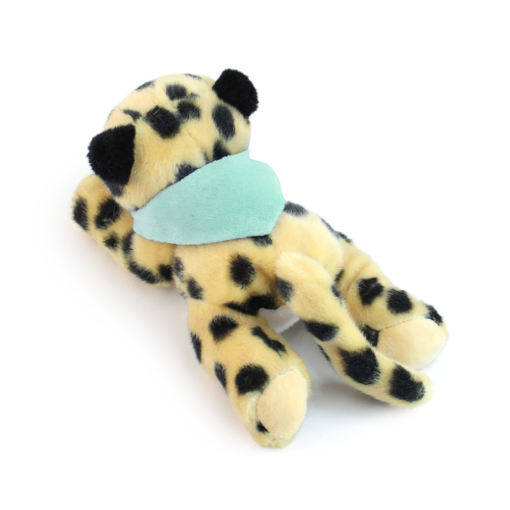 8.6“ Laying Down Plush Toy - Leopard with Custom Bandana - OGGP0018-#C2F5E0-8.jpg