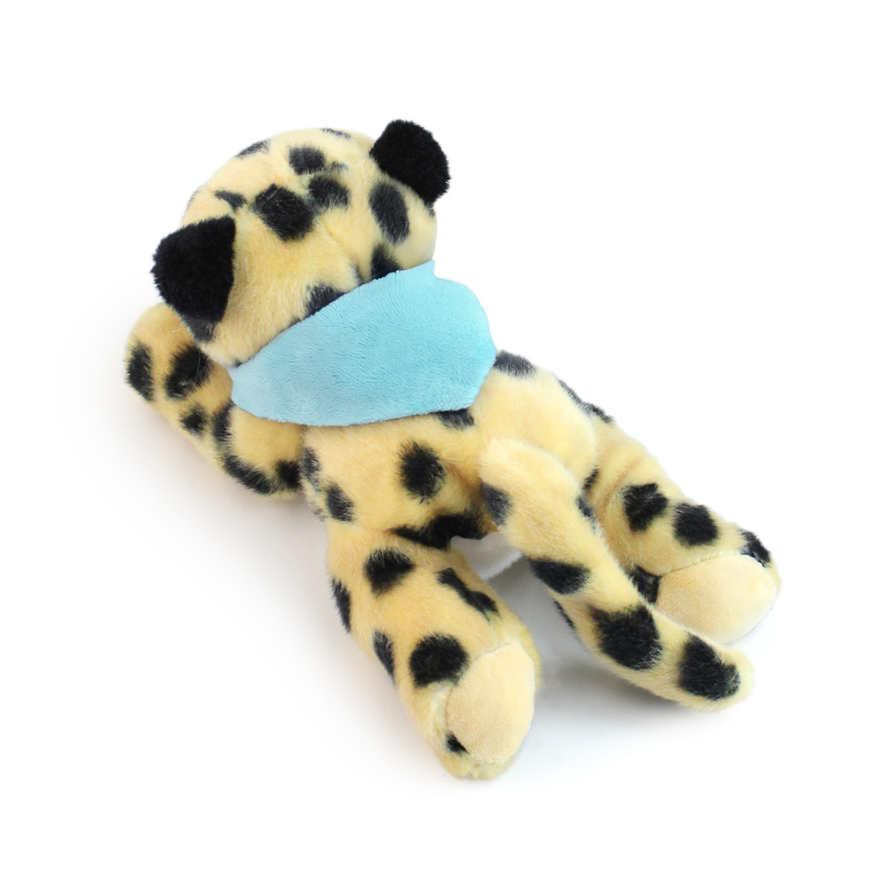 8.6“ Laying Down Plush Toy - Leopard with Custom Bandana - OGGP0018-#A8ECF5-9.jpg