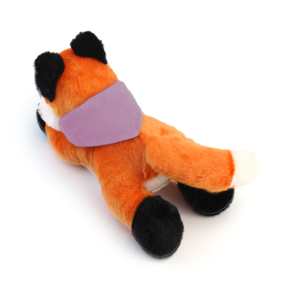 8.6“ Laying Down Plush Toy - Fox with Custom Bandana - OGGP0019-#BE8999-13.jpg