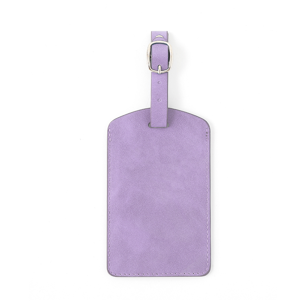 Classic Vegan Leather Luggage Tag with Buckle Strap - HLTT0002-#C2B6CE-7.jpg