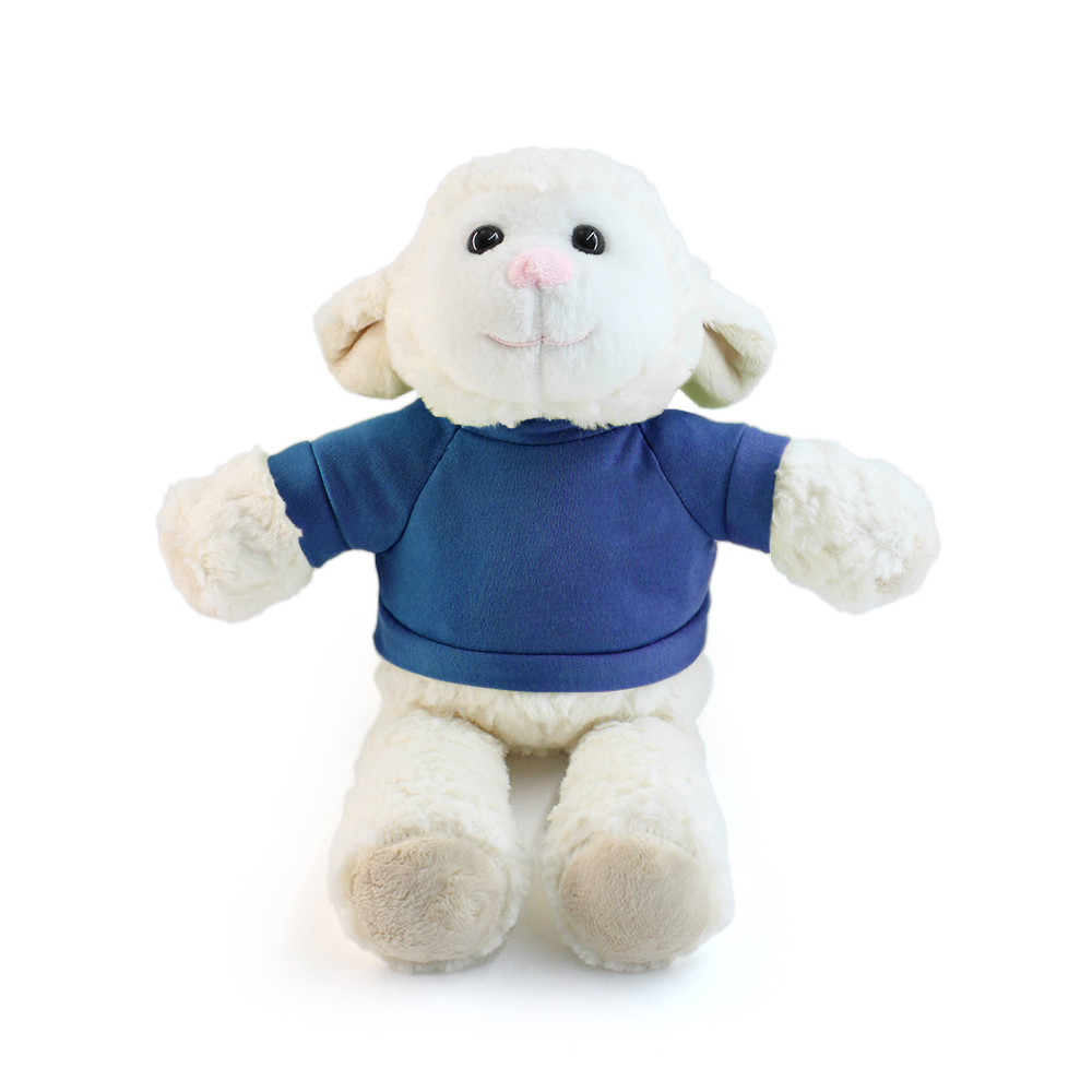 15" Fleece Friends Plush Toy - Sheep with Custom Shirt - OGGP0014-#152F74-8.jpg